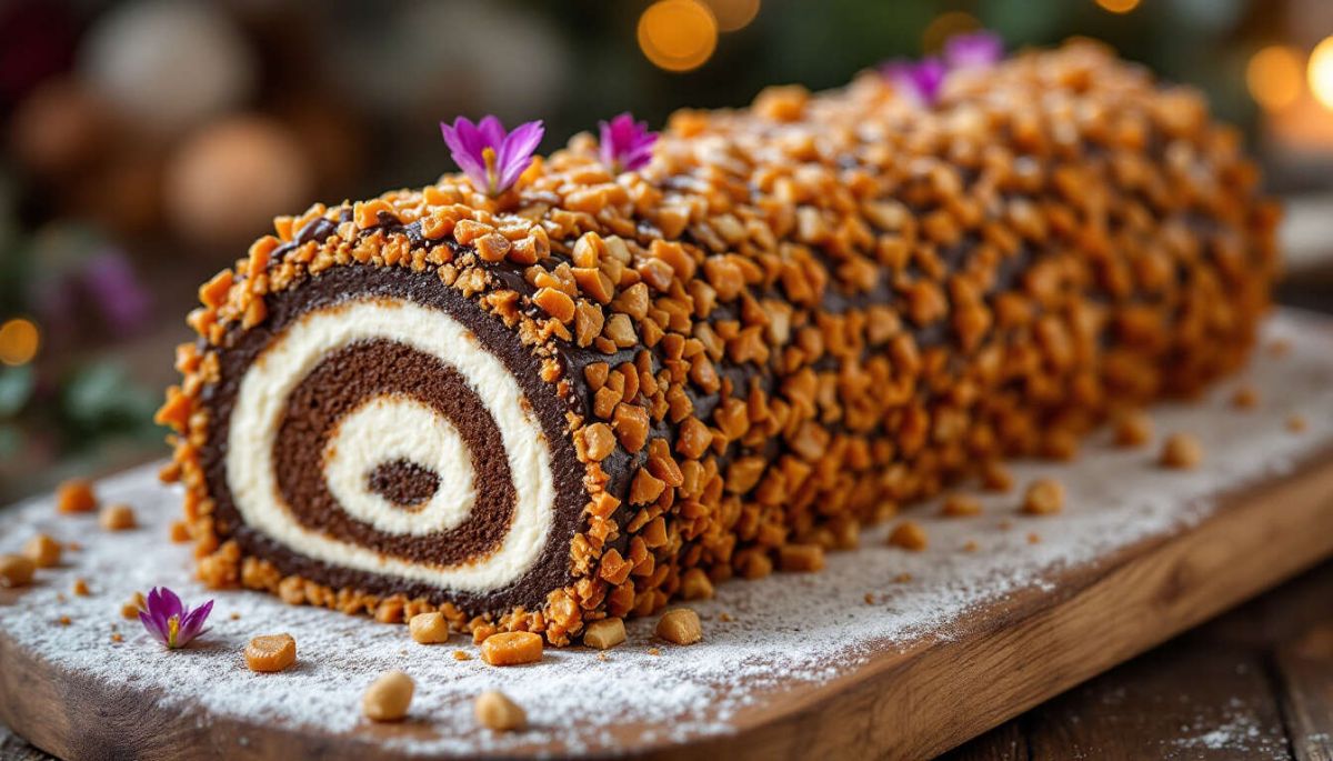 Bûche de Noël pralinée au Thermomix : la recette festive