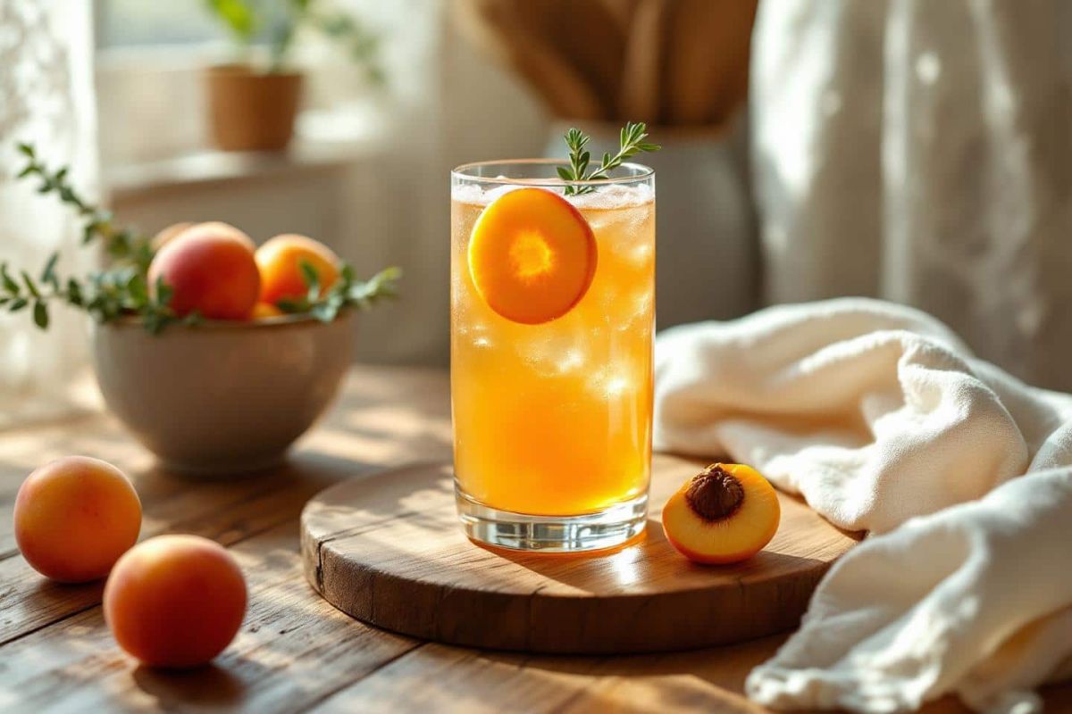 Savourez l'été avec un fizz abricot-thym au charme méditerranéen