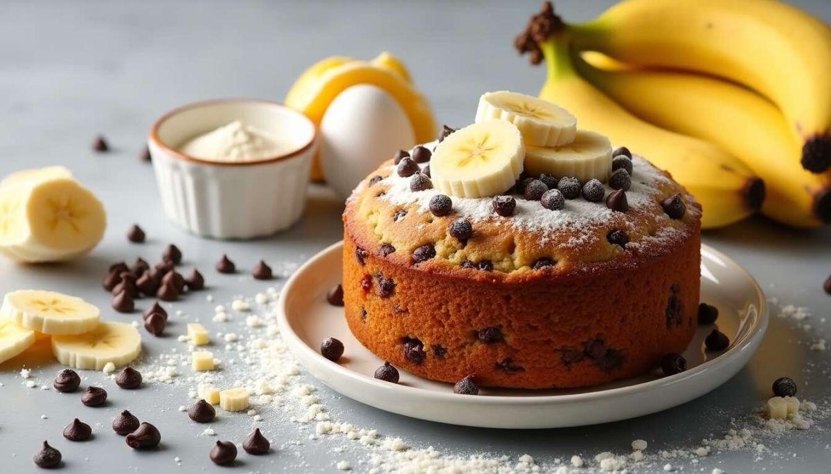 L'irrésistible cake à la banane et pépites de chocolat qui va régaler vos papilles
