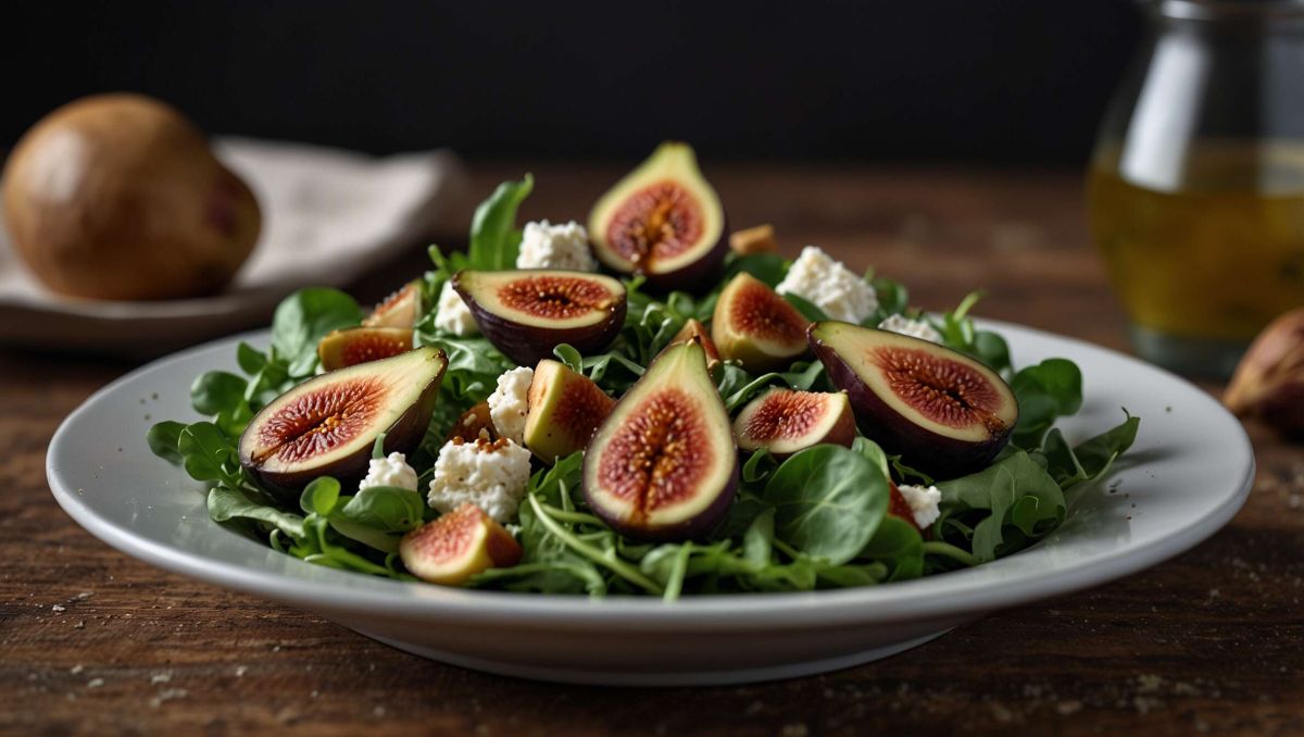 Savourez l'automne avec une salade de roquette, figues et poires