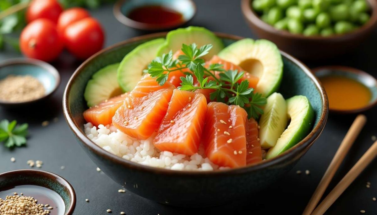 Savourez un poke bowl au saumon, fraîcheur et délices garantis