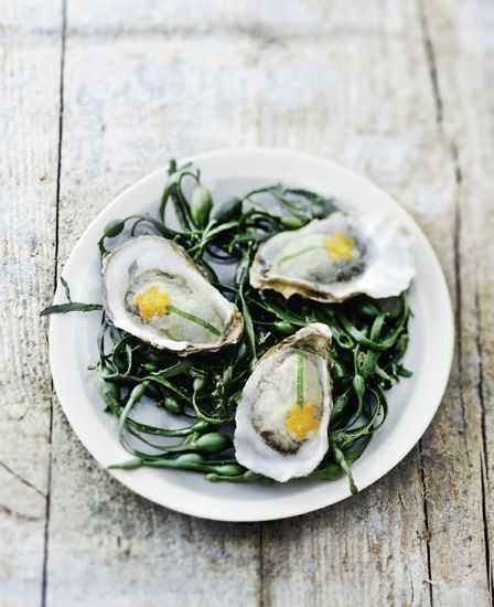 Huîtres en nage glacée