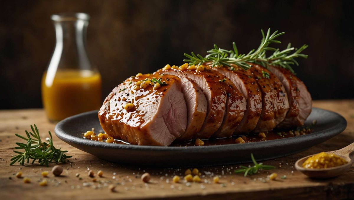 Un délice sucré-salé : le porc à la moutarde et au miel au four