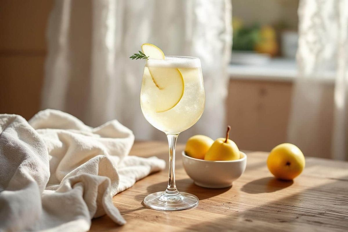 Découvrez le spritz poire Williams et gingembre frais
