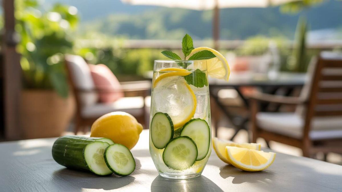 Un été frais avec la boisson détox concombre-citron
