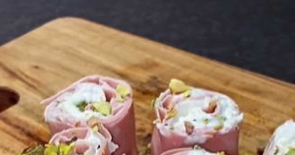 Des roulés apéro irrésistibles : mortadelle, burrata et pistaches