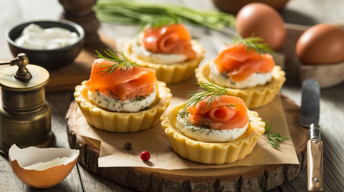 Des tartelettes raffinées au chèvre et saumon pour un apéritif réussi