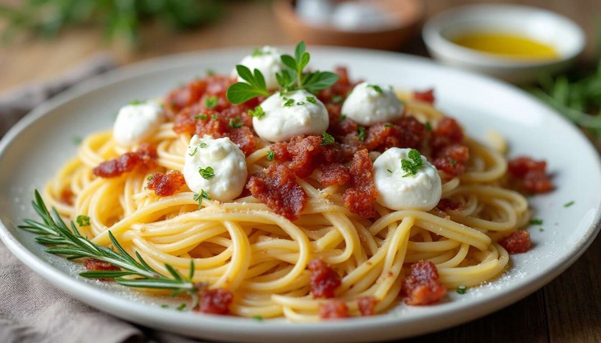 Pâtes aux lardons et fromage de chèvre : un délice en un rien de temps
