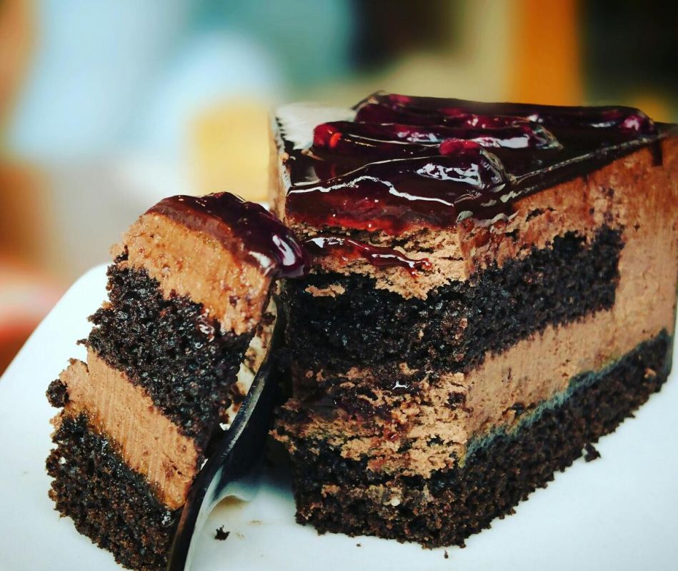 un gâteau aux pommes et chocolat à couper le souffle