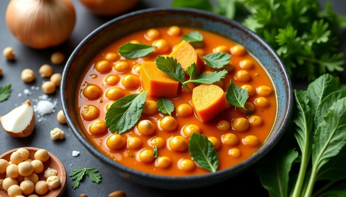 Réveillez vos papilles avec un curry de patates douces et pois chiches