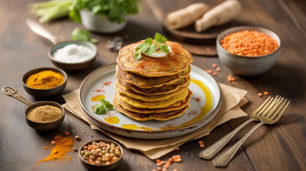 Découvrez la recette originale des pancakes salés à base de lentilles corail