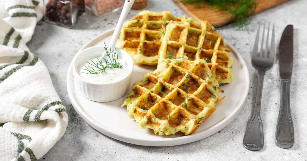 redécouvrez les gaufres salées aux courgettes et pommes de terre