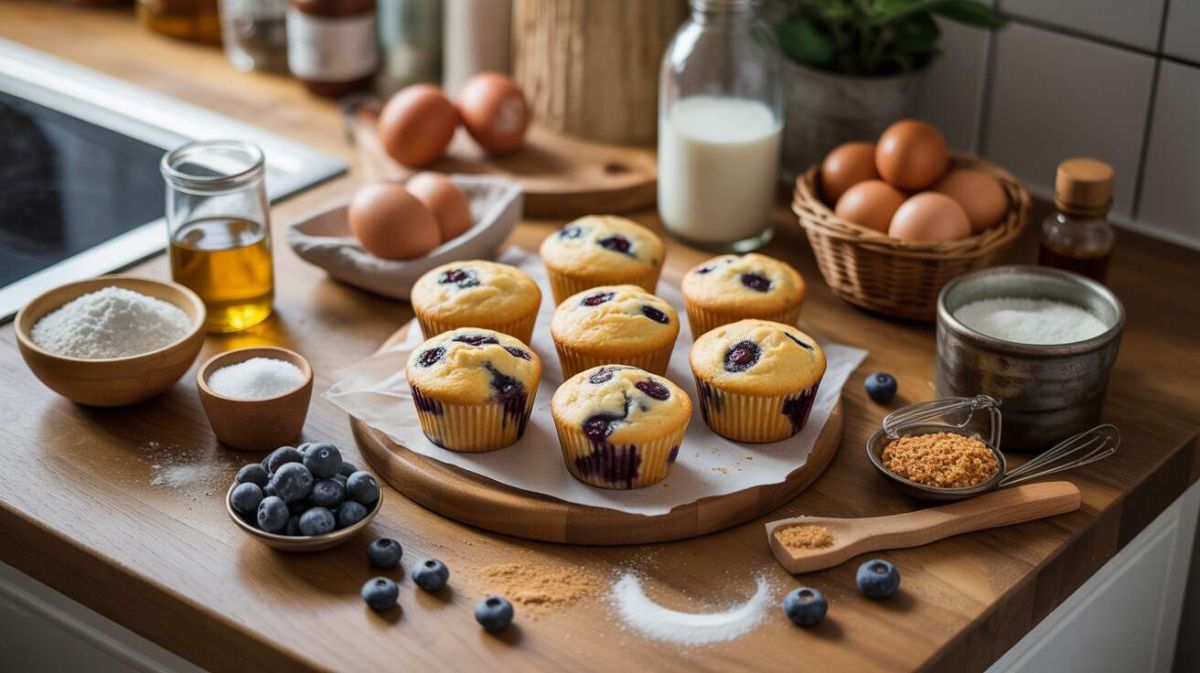 Dégustez des muffins légers aux myrtilles, un délice sain