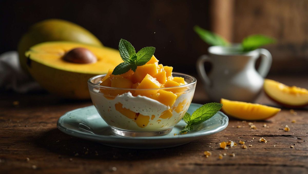 Un voyage au pays des saveurs avec cette crème de mangue légère