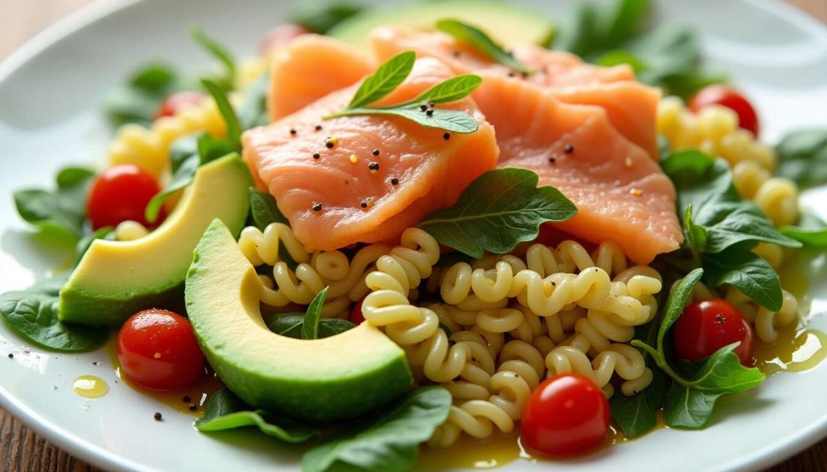 Recette facile : salade de pâtes à l’avocat et au saumon fumé
