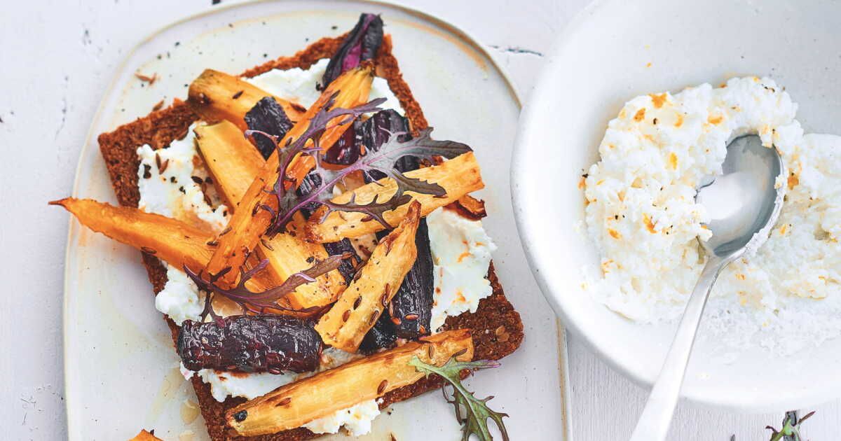 Savoureuses tartines veggie aux carottes et cumin